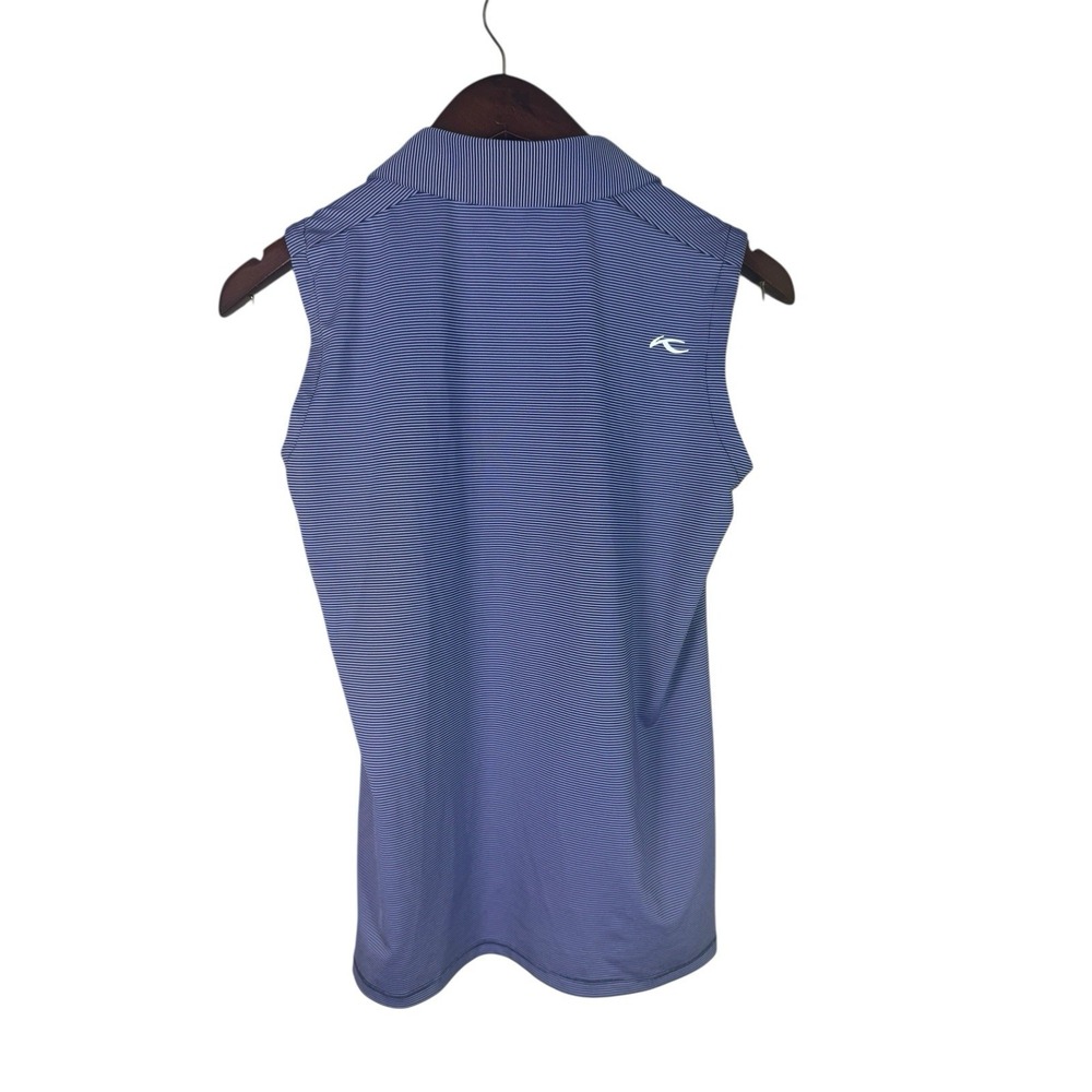 Kjus Womens Sina Polo‎ Purple Stripe - Upf 50 Small - Picture 2 of 4